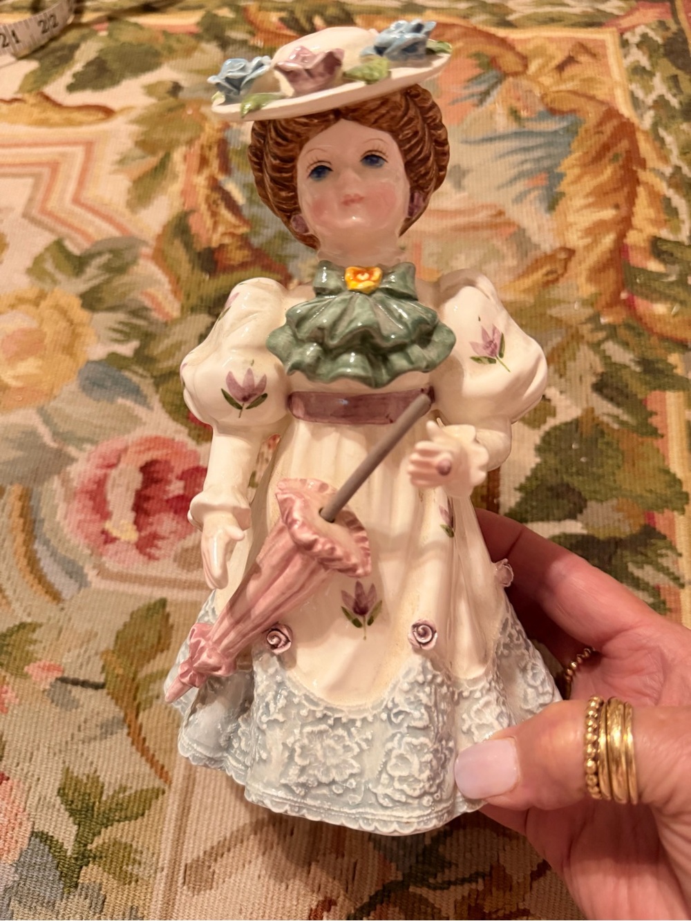Beautiful Schmid Musical Collectable “Angelina”Porcelain Doll-Hand Painted.